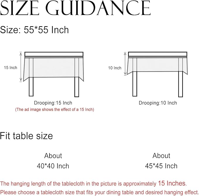ISAENNE Designer Bohemian Linen Small Square Table Cloth,Colorful Floral Pattern Tablecloth,Wrinkle Resistant Decorative Tablecloths for Dining Thanksgiving Kitchen Party,55"*55"-Grace A