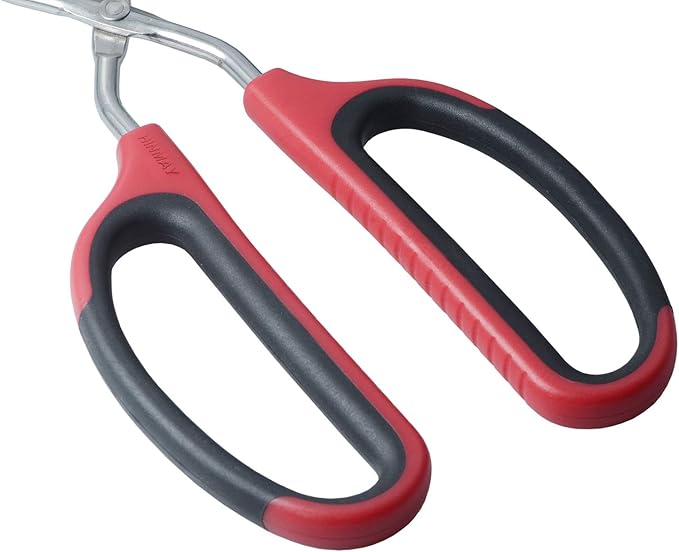 Stainless Steel Scissor Tongs 11-Inch Heavy Duty Grilling Tongs, Set of 2