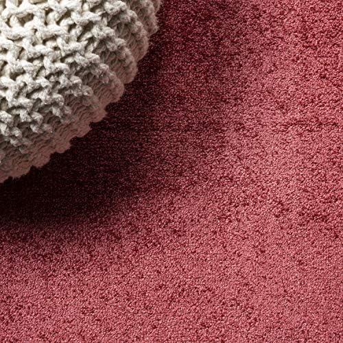 JONATHAN Y Haze Solid Low-Pile Red 4x6 Oval Indoor Area Rug, Coastal,Bohemian,Minimalist,Classic, Easy-Cleaning for Living Room,Bedroom,Kitchen,Pet Friendly,Non-Shedding (SEU100E-4OV) - Image 4