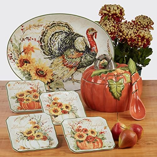 Certified International Harvest Morning 11" Dinner Plates, Multicolor, Large, Set of 4 - Image 6