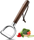 Ugotit Vegetable Peeler Stainless Steel Steel with Wood Handle, Premium Potato Veggie Fruit Peelers for Kitchen, Apple Carrot Cucumber Peeler, Ultra Sharp Rotary Blade