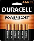 Duracell Coppertop AAA Batteries with Power Boost Ingredients, 12 Count Pack Triple A Battery with Long-lasting Power, Alkaline AAA Battery for Household and Office Devices
