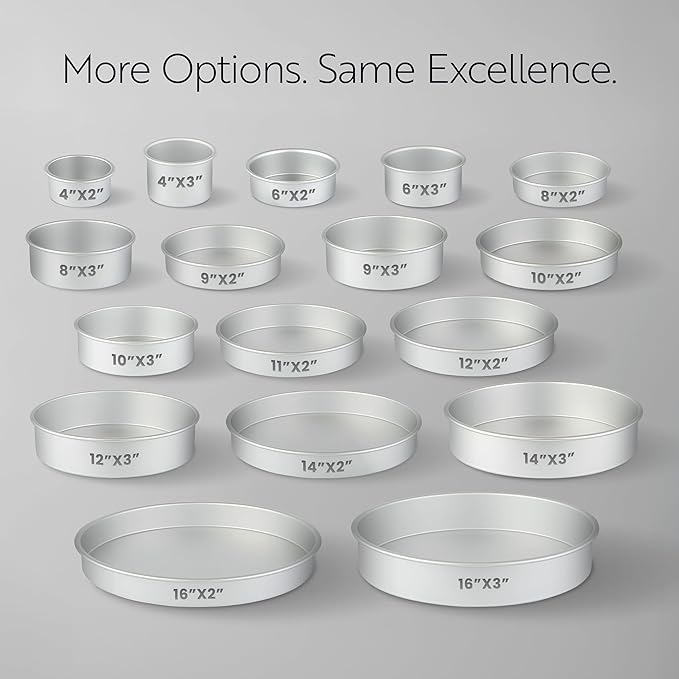 Restaurantware-Met Lux 11 x 2 Inch Straight-Sided Baking Tin, 1 Round Cake Pan - Oven-Ready, Freezable, Anodized Aluminum Round Baking Pan, Greaseproof, For Layer Birthday Cake
