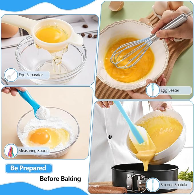 722pcs Cake Decorating Kit - Baking Supplies with Springform Pans, Cake Rotating Turntable, Icing Piping Bags and frosting Tips Set - Cake Decorating Tools for Beginners