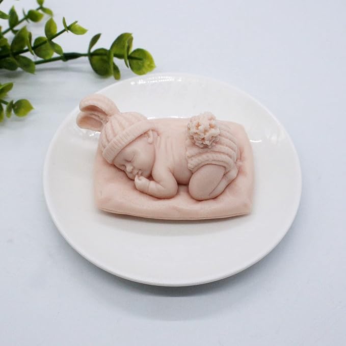 Sleep Baby Silicone Resin & Soap Mold - Portrait & Candle Molds, Craft Supplies