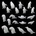 Woohome 3D Resin Moulds & Fillers - 20 Mini Penguin Casting Moulds for Art Resin Crafts & Jewelry Making