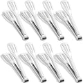 Kitchen Tongs 7 Inch, 8 Pack Food-Grade Stainless Steel Serving Tongs for Cooking Appetizers, Salad, Small Kitchen Food Tongs, Dishwasher Safe