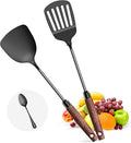 Titanium Spatula Set of 3 for Kitchen, Kitchen Utensil Set Pure Titanium, Food Grade, High Heat Resistant Cooking Utensils, Easy to Clean, Black