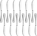 New Star Foodservice 58246 Shell Pattern, 18/0 Stainless Steel, Dinner Knife, 8.6-inch, Set of 12