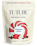 Organic Peppermint Mocha Ground Coffee - Real Peppermint & Cacao - Medium Roast, Flavored Coffee - Smooth Low-Acid - Perfect for Drip, Pour Over or Cold Brew - 8 oz, 22 Servings