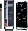 WiFi and Bluetooth Meat Thermometer Digital Wireless - Long Range Connection with Built-in Temperature Display, Meats Probe,Meat Thermometer for Grilling, Smoking, Cooking, BBQ Gift for Men