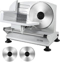 OSTBA Meat Slicer Machine, Two 6.7” Removable Stainless Steel Blades and Food Carriage, 150W Electric Deli Food Slicer for Home Use, Easy to Clean, 0-15mm Adjustable Thickness for Meat, Cheese, Bread
