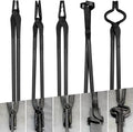 Blacksmith Tongs Set - V-Bit, Flat, Blade, Square Jaw, Wolf Jaw Tongs (5PCS)