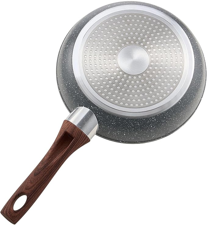 VEVOR Frying Pan Skillet，Nonstick Granite Egg Pan Omelet Pans, 3 Piece Set (9.5, 11, 12 in), Nonsitck Heavy-Duty Skillets with Heat-Resistant Handle, for Gas, Electric, Induction