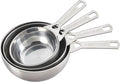 Le Creuset Batch-Baking Measuring Cups, Stainless Steel, Set of 4 (2/3 & 3/4 & 1.5 & 2 cups)