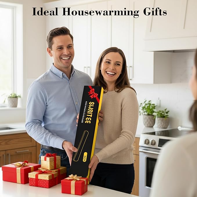 Magnetic Knife Holder for Wall, 10 Inch Bamboo Strong Magnetic Knife Strip, Small Kitchen Storage Space Savers, Rv/Apartment/Farmhouse Accessories Organizer, Housewarming Gifts for New Home