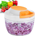 Manual Food Processor Vegetable Chopper, Portable Hand Pull String Garlic Mincer Onion Cutter for Veggies, Ginger, Fruits, Nuts, Herbs, etc.,500ml