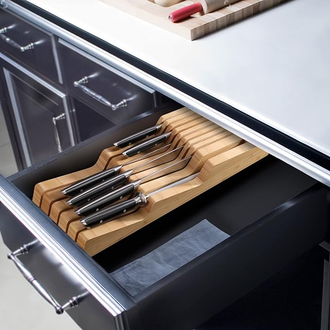 Cangshan HELENA Series German Steel Forged 7-Piece In-Drawer Knife Set (Black)