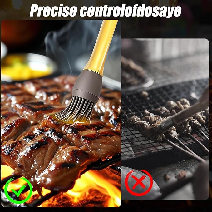 6 PCS Basting Brush for Cooking, Upgraded Pastry Brush, Heat-Resistant Silicone Brush for BBQ, Baking, Perfect Barbecue Tools and Kitchen Gadgets, Suitable for kitchen and Outdoor Use.