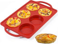 CAKETIME Muffin Top Pan Non Stick, 3 Inch Metal Reinforced Frame Silicone Egg Molds for Breakfast Sandwiches Round Silicone Baking Pan for English Muffins, Whoopie Pies, Corn Bread, Egg Bites, Tarts