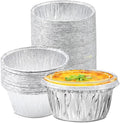 Angel's Peel Lounge 4 oz. Aluminum Foil Ramekin Cup – Disposable Baking Cups for Tart, Souffle, Appetizer-Utility/Cupcake/Ramekin/Muffin (Pack of 50) (Cup with lid)