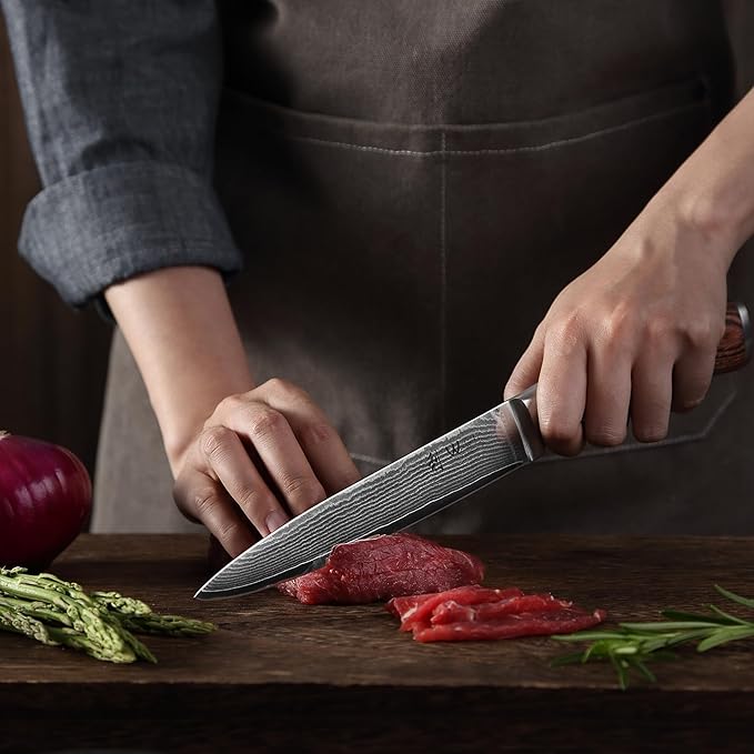 Wakoli EDIB 4-Piece Damascus Knife Set – Professional Kitchen Knives | Genuine Damascus Steel Blades with VG10 Core | Ergonomic Pakkawood Handles | Premium Chef Knife Gift Set