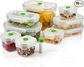 Lasting Freshness Vacuum Seal Food Storage Containers with Hand Pump – BPA-Free Plastic, Airtight Meal Prep & Leftovers Containers, Keep Food Fresh 5X Longer, 19-Piece Set