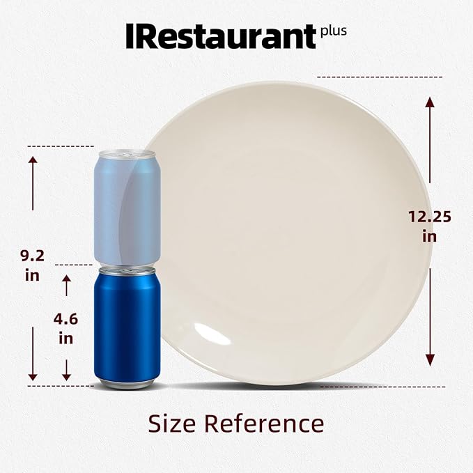 Stoneware Coupe Commercial Grade Dinnerware, Ivory, Plate 12.25", Case of 12