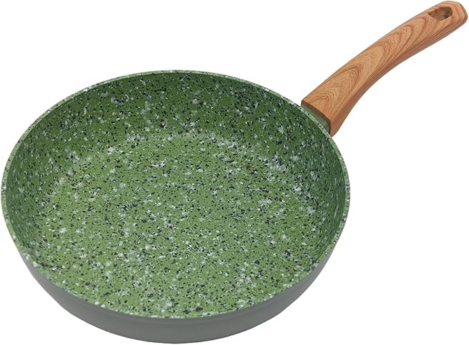 8.5 Inch Nonstick Frying Pan Skillet, 4mm Thick Aluminum Cookware with PFOA-Free Non-Toxic Coating, Induction Compatible, Dishwasher Safe, Bakelite Handle for Eggs & Pancakes, Green