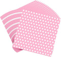 Fulmoon 300 Sheets Waxed Deli Paper Sheets for Food 12 x 12 Inch Polka Dot Dry Wax Paper Greaseproof Food Basket Liners Sandwich Wraps for Wrapping Bread Baking BBQ Picnic Party (Pink)