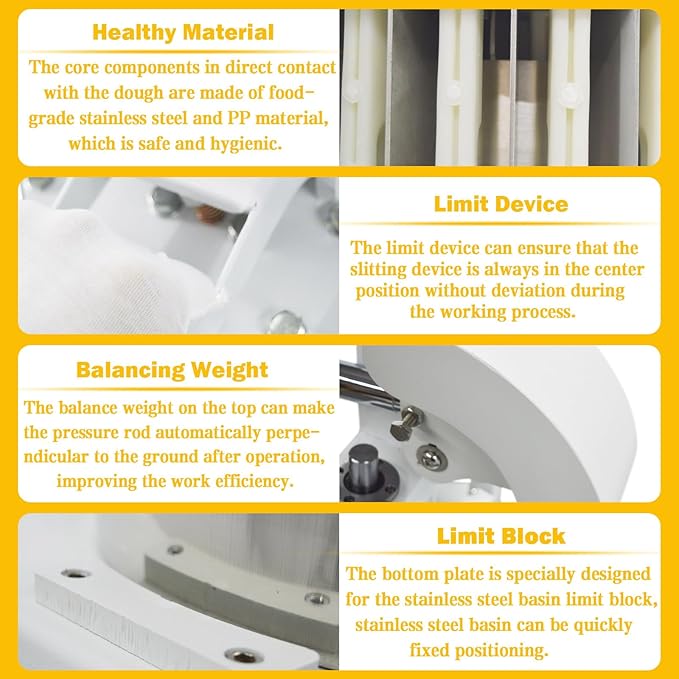 TECHTONGDA Commercial Dough Divider Rounder Machine Manual 24PCS Dough Cutter Hand Press Bread Bakery Dough Dividing Machine