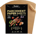 Katbite 200 Pcs Parchment Paper Sheets, 12x16IN Ultra-strong Unbleached Baking Paper Non-Stick for Professional Baking, Pre-cut Parchment Paper Suitable for Baking,Cooking [Performance Series]