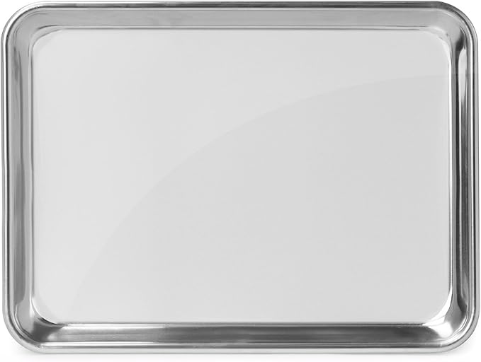 GRIDMANN 9" x 13" Commercial Grade Aluminum Cookie Sheet Baking Tray Jelly Roll Pan Quarter Sheet - 12 Pans