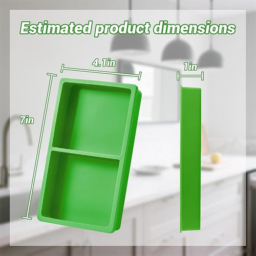 4-Piece Green Silicone Freezer Molds & Trays, Silicone Tray Dividers for Medium/Small Harvest Right Trays, Ideal for Freeze Drying Food Storage
