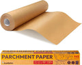 Katbite Parchment Paper Roll 15in x 115ft, Unbleached Pachment Baking Paper Roll 145 Sq.Ft, Non-Stick and Extra Longer Parchment Paper with Portable Serrated Cutter for Baking,Cooking,Space-saving