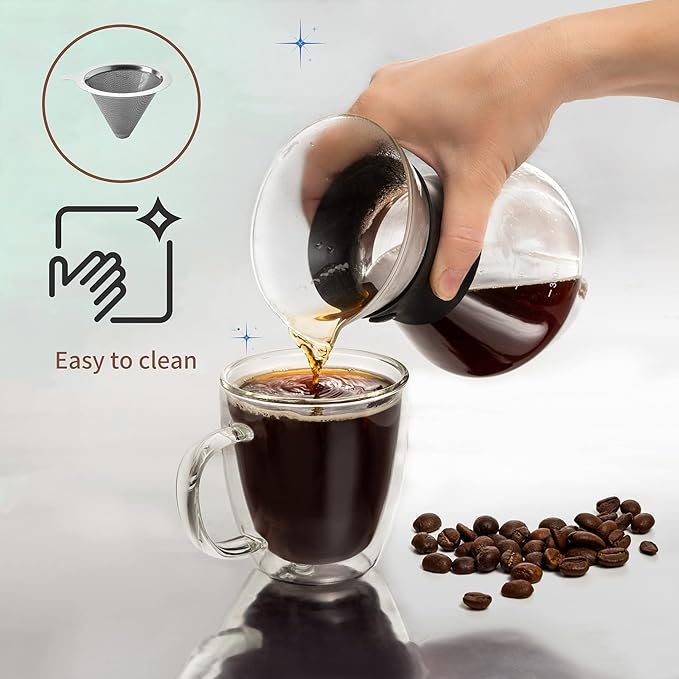 Mixpresso Gooseneck Pour Over Coffee Kettle - Barista Pour Control Design for Tea, 1.2 Liter (40 Oz) High-Grade Stainless Steel Drip Induction Cooker, Copper Stovetop Kettle