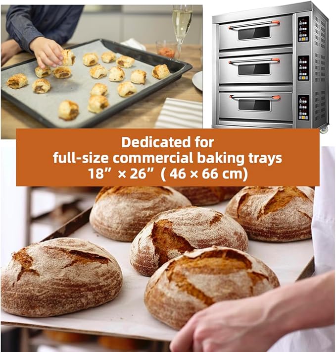 18x26 Inch - 1600 Sheets Commercial Baking Parchment Paper Bulk, Full Sheet Pan Heavy Duty Food-Safe, Oven Paper for Bakeries, Restaurants, Food Processing (Brown 18.1"×26"(46×66cm) 1600 sheets)