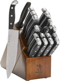 HENCKELS Statement Razor-Sharp 20-Piece Knife Set, Chef Knife, Bread Knife, German Engineered Knife Informed by over 100 Years of Mastery, Brown block