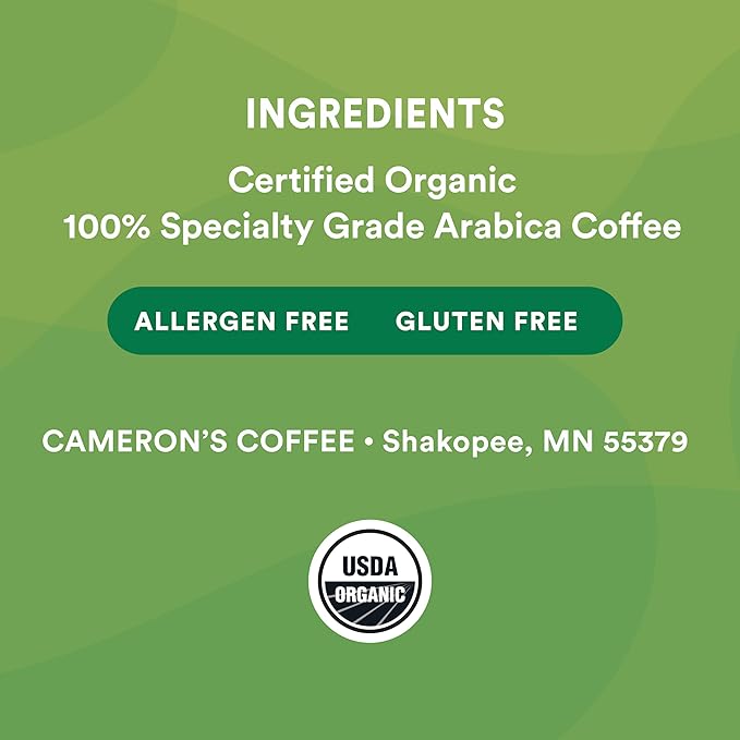 Cameron's Coffee Roasted Whole Bean Coffee, Organic Guatemala, 4 Pound