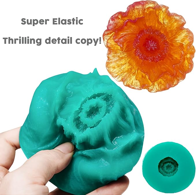 BBDINO Silicone Mold Making Kit, Super Elastic Liquid Silicon for Mold Making, N.W. 21.2 oz, 1:1 by Volume, Jade Green, Ideal for Casting Silicone Molds for Resin/Plaster/Wax/Jewelry etc.