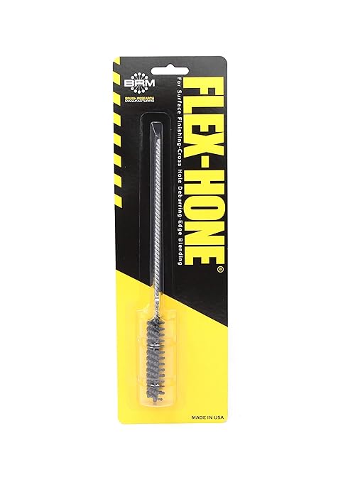 Brush Research BC1218 FLEX-HONE®, 1/2" (12.7mm) Diameter, 180 Grit, Silicon Carbide, For Mild Steel, Stainless Steel, Cast Iron and Softer Ferrous Materials