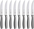 Messermeister Avanta Forged 5” Fine Edge Steak Knife Set - Pack of 2 - German X50 Stainless Steel - Rust Resistant & Easy to Maintain - 8 Steak Knives Total