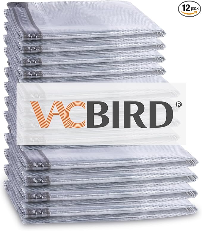 12-Pack Travel Vacuum Storage Bags, Lightweight Space Saver Bags for Luggage (Pump Not Included)