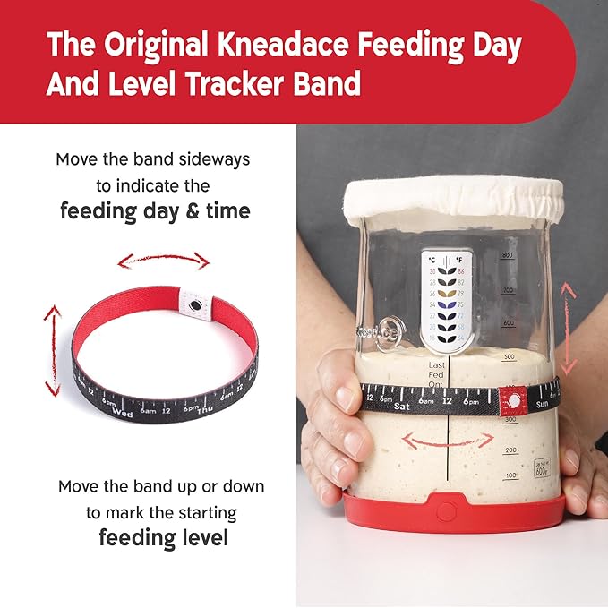 KNEADACE Bread Lame & Sourdough Starter 34oz Pro Jar Double Pack