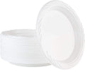 PLASTICPRO 100 Count Disposable 7 Inch White Plastic Plates