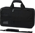 Asaya Chef Knife Bag - 28 Pockets for Knives and Kitchen Utensils - Durable Ballistic Nylon, Black Stainless Steel Hardware, Card Holder and Adjustable Shoulder Strap - Knifes not Included (Black)