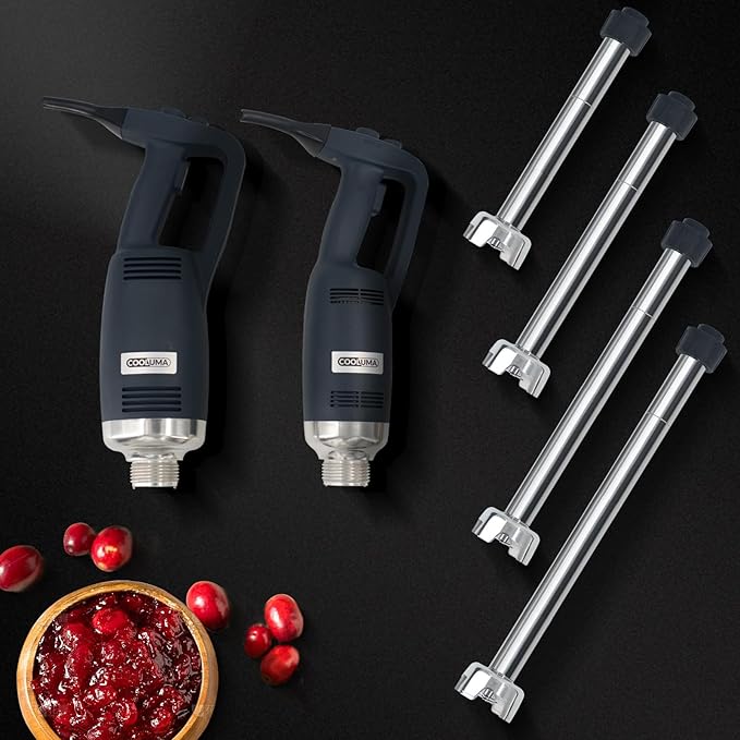 Commercial Immersion Blender, X-Heavy Huty 750W Handheld Blender, 18 Inch Detachable Shaft, 8,000-19,000 RPM Variable Speed, 42 Gallons Multifunction Pro Electric Stick Emulsifier.