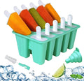 Silicone Popsicle Molds 10-cavity, DIY Ice Pop Mold for Kids Adult Teens, BPA Free Ice Cream Molds for Party Yogurt Juice Smoothies Sticks