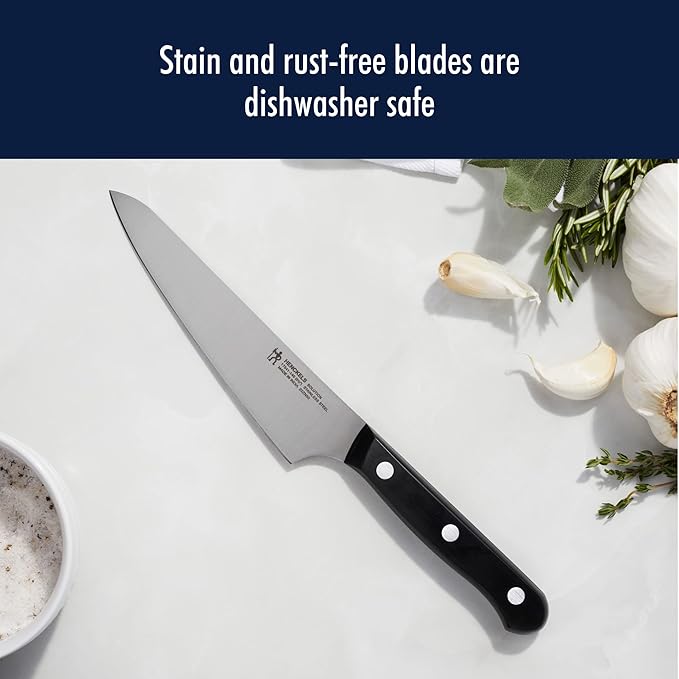 HENCKELS Solution Razor-Sharp 20-pc Knife Set, Chef Knife, Bread Knife, Steak Knife, German Engineered Informed by 100+ Years of Mastery