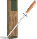 WALDWERK Premium Honing Rod - Honing Steel Made of Hardened Steel with Elegant Wooden Handle - 100% Plastic-Free Sharpening Steel for - Kitchen Knife Sharpener - Knife Sharpeners for Kitchen Knives